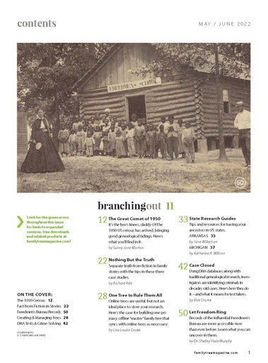 Family Tree Magazine May/June 2022 Digital Edition