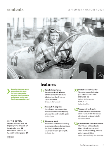 Family Tree Magazine September/October 2024 Digital Edition