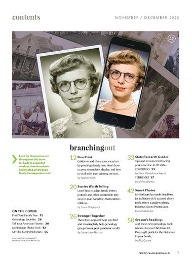 Family Tree Magazine November/December 2023 Digital Edition