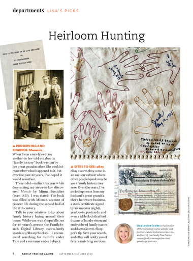 Family Tree Magazine September/October 2024 Digital Edition