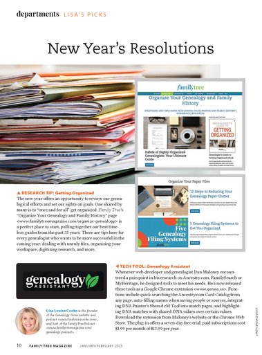 Family Tree Magazine January/February 2025 Digital Edition
