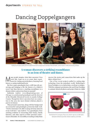 Family Tree Magazine November/December 2023 Digital Edition