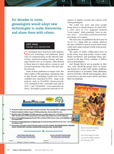 Family Tree Magazine January/February 2025 Digital Edition