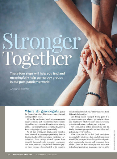 Family Tree Magazine November/December 2023 Digital Edition