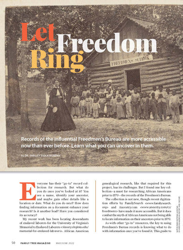 Family Tree Magazine May/June 2022 Digital Edition