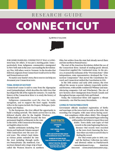 Connecticut Research Guide Digital Download