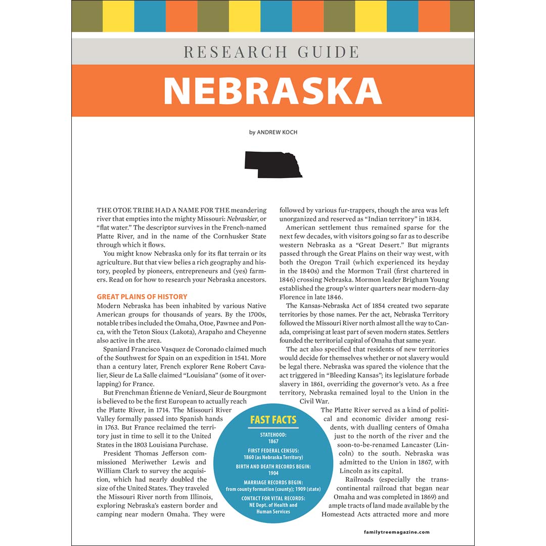 Nebraska Research Guide Digital Download