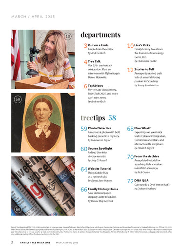 Family Tree Magazine March/April 2025 Digital Edition