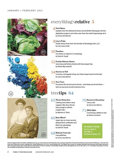 Family Tree Magazine January/February 2021 Digital Edition