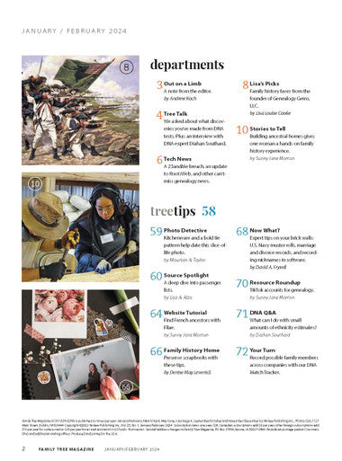 Family Tree Magazine January/February 2024 Digital Edition