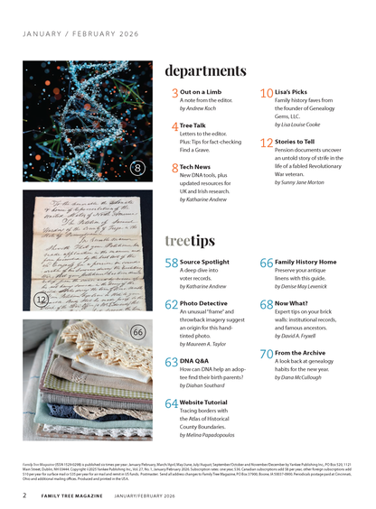 Family Tree Magazine January/February 2026 Digital Edition