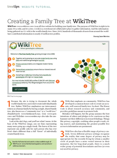 Family Tree Magazine January/February 2021 Digital Edition