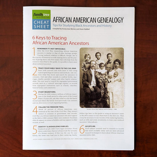 Print Cheat Sheets – Family Tree Magazine Store