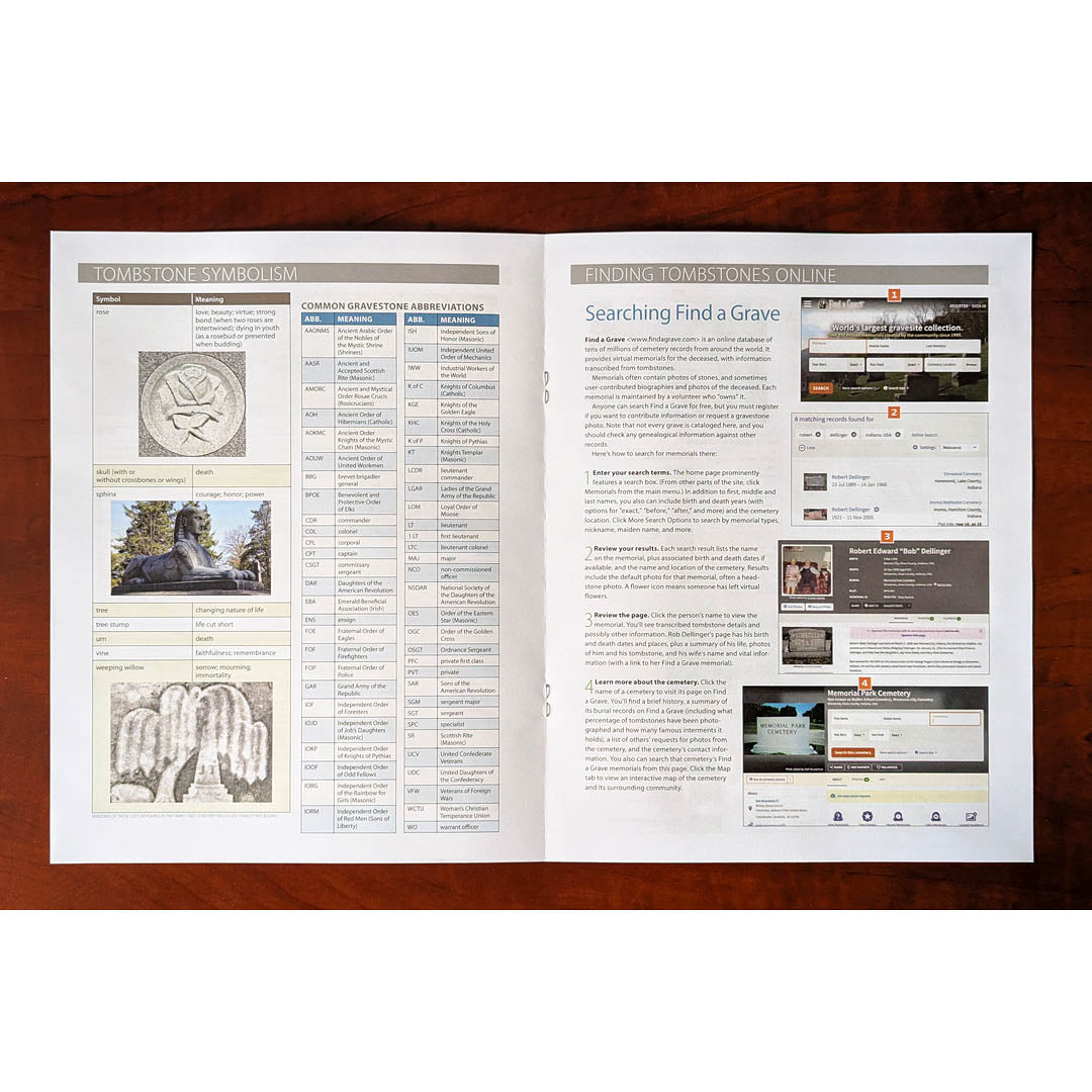 Cemetery Research Cheat Sheet - Print Edition