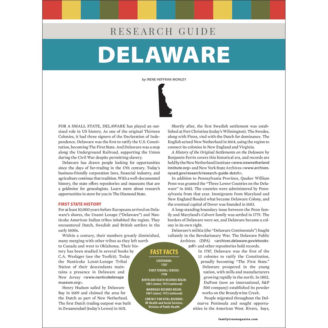 Delaware Research Guide Digital Download
