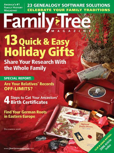 Family Tree Magazine December 2006 Digital Edition