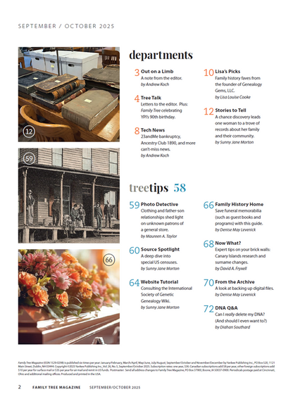 Family Tree Magazine September/October 2025 Digital Edition