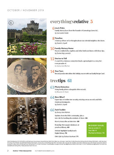Family Tree Magazine October/November 2019 Digital Edition