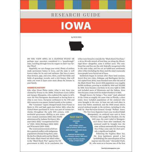 Iowa Research Guide Digital Download