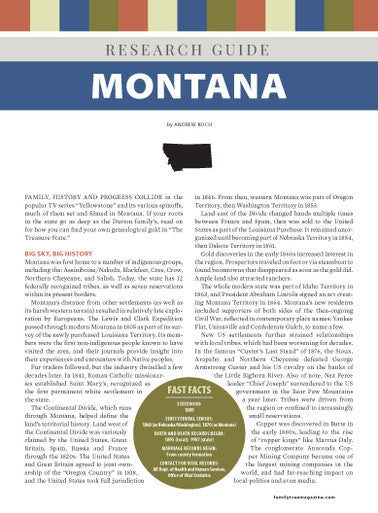 Montana Research Guide Digital Download