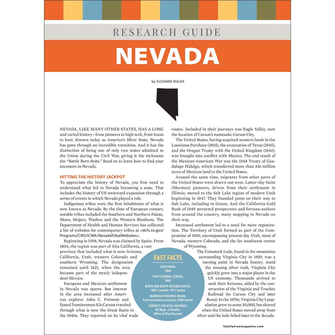 Nevada Research Guide Digital Download