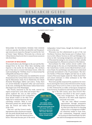 Wisconsin Research Guide Digital Download